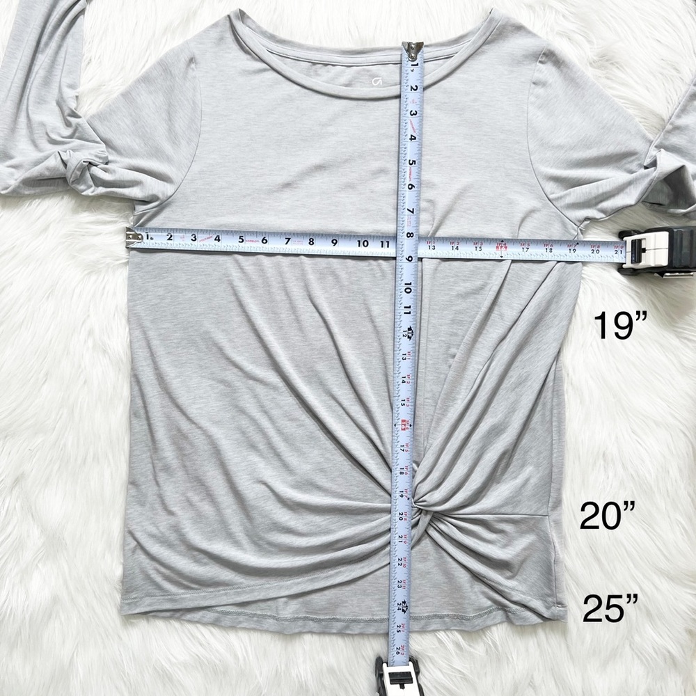 SOLD-Gap Fit Side Twist Long Sleeve Gray Tee - Picture 8 of 8
